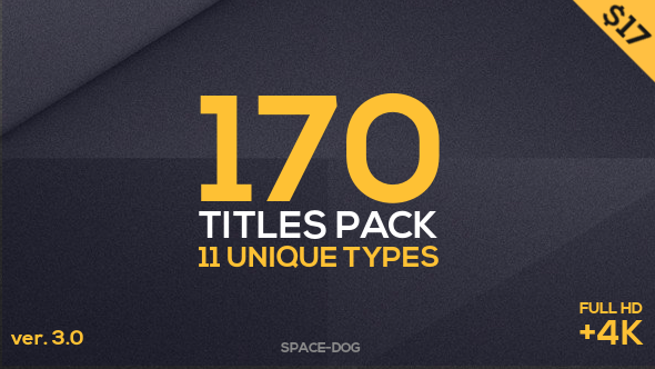 Videohive 170 Titles Pack (10 popular types) 16917604