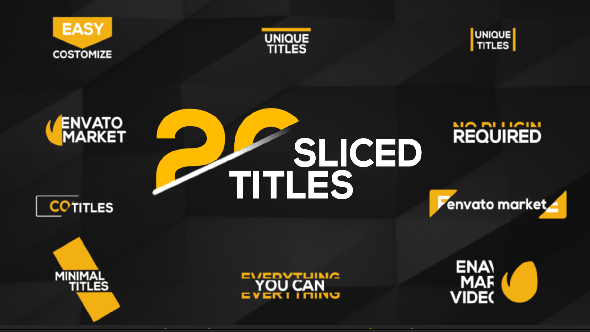 Videohive 20 Sliced Titles Pack  Miscellaneous 17010832