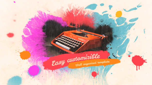 Videohive Colorful Ink Slideshow 17094960