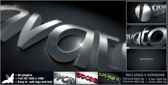 Videohive Curved Chrome Logo 4483527