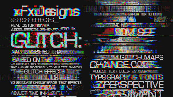 Videohive Glitch Text Effects Toolkit - 30 Title Animation Presets 15435003