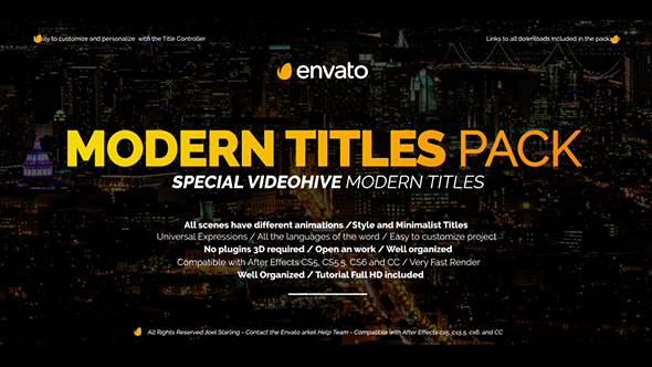 Videohive Modern Promo Titles Pack 19488843