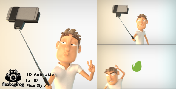 Videohive Selfie Logo with 3D Character 19398828