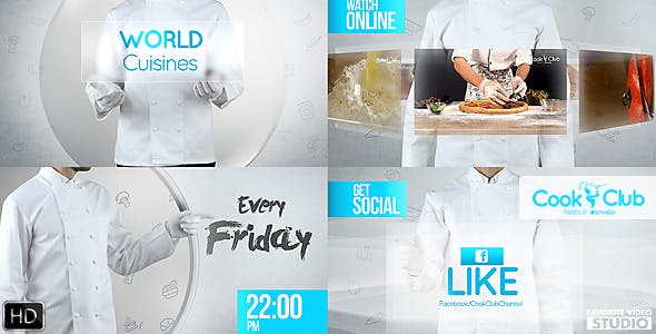 Videohive Cook Club Broadcast Package 14859304