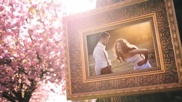Videohive Wedding Photo Gallery in a Cherry Blossom Alley 12720047