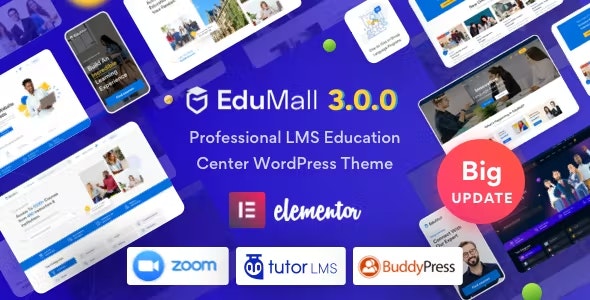 Themeforest EduMall 3.3.0 – Professional LMS Education Center WordPress Theme 29240444