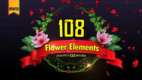 Videohive 108 Flower Elements 14656996