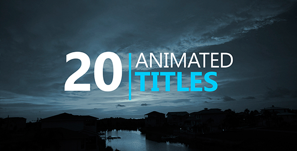 Videohive 20 Animated Titles 16064202