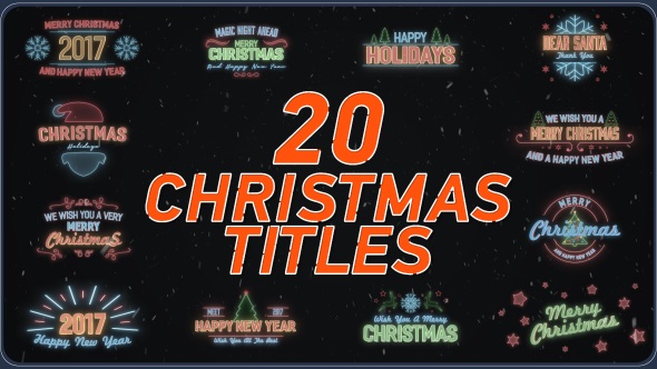 Videohive 20 Christmas Titles 19068504