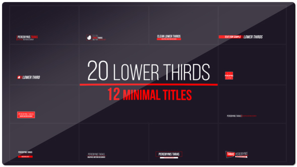 Videohive 20 Lower Thirds and 12 Titles 14855647