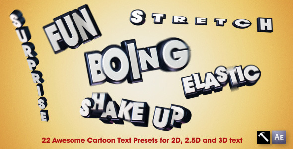 Videohive 22 Awesome Cartoon Text Presets