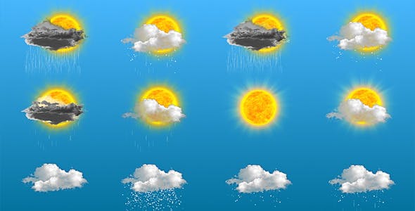 Videohive 24 Animated Weather Icons 2274115