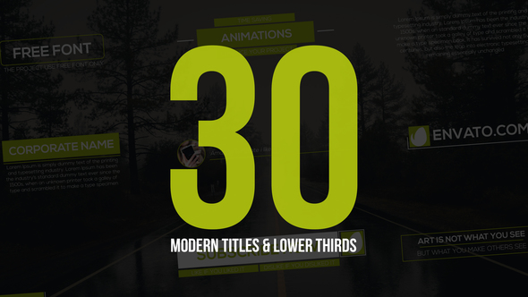 Videohive 30 Modern Titles Lower Thirds 19809590