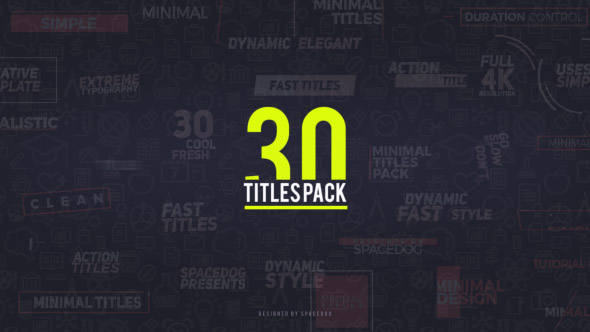 Videohive 30 Titles Pack 19685919