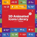 Videohive 3D Animated Icons Library 25620968