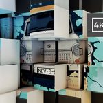 Videohive 3D Cubes Wall Display in 4K 21136123