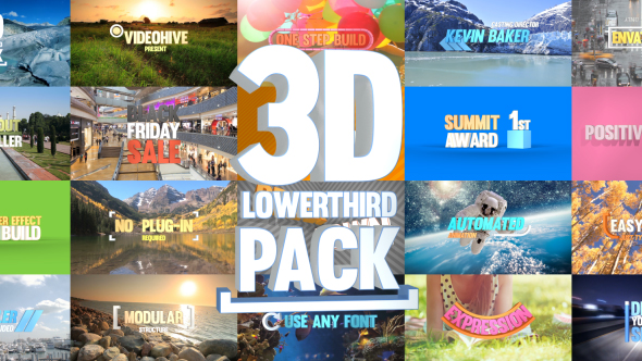 Videohive 3D Lowerthird Title Pack 20897214