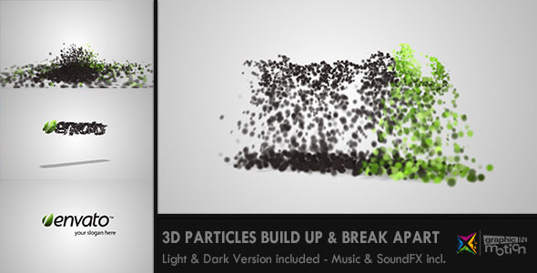 Videohive 3D Particles Logo Build Up & Break Apart Intro - 300485