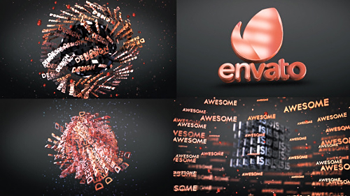Videohive 3D Text Shapes Logo Reveal 7646010
