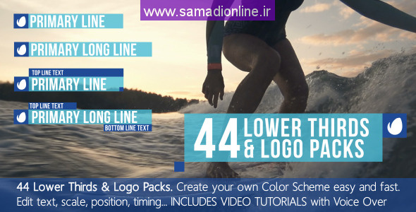 Videohive 44 Lower Thirds Titles & Logo Packs
