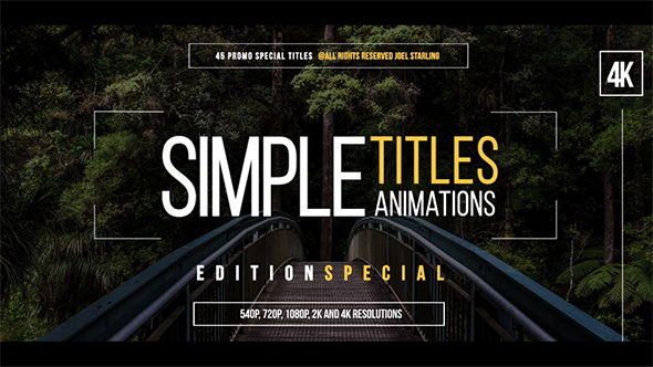 Videohive 45 Simple Titles (Special Edition) 17220020