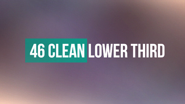 Videohive 46 Clean Lower Third 11407220