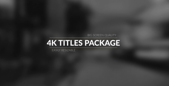 Videohive 4K Broadcast Titles Package 17535135