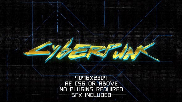 Videohive 4k Cyberpunk Logo  27772746