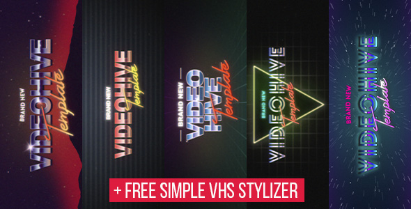 Videohive 5 VHS Title Opener Pack 15802429