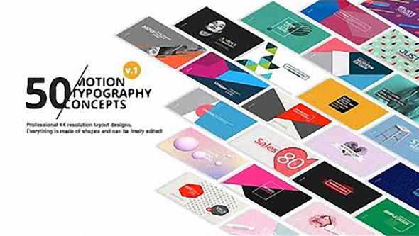 Videohive 50 Motion Typography Concepts v1 21141394