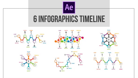 Videohive 6 Infographics Timeline 23199321