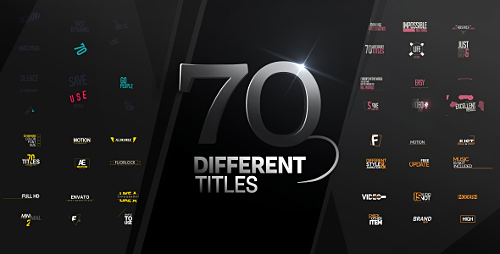 Videohive 70 Different Titles