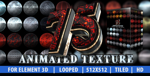 Videohive 75 Animated Texture (Element 3D) 6870041