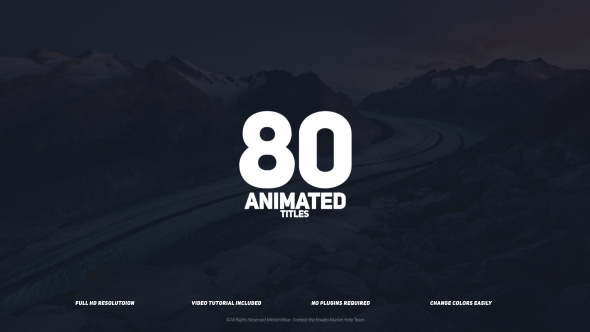 Videohive 80 Animated Titles 18601249