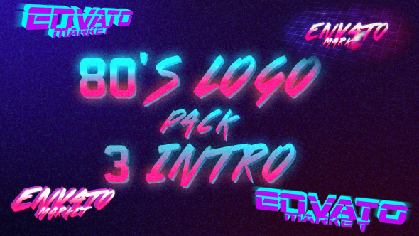 Videohive 80s Logo Intro Pack 3 in 1 19497990