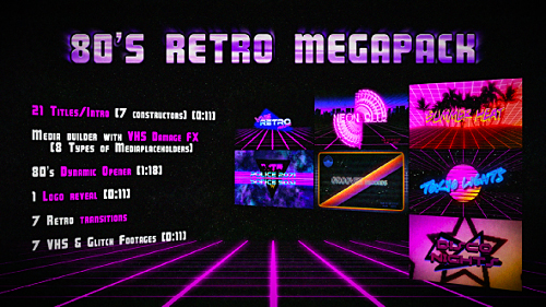 Videohive 80's Retro Megapack 17025429
