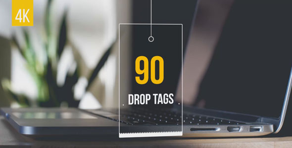 Videohive 90 Drop Tags 19980498