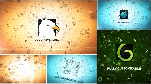 Videohive Abstract Random Letters Logo Reveal 6403524