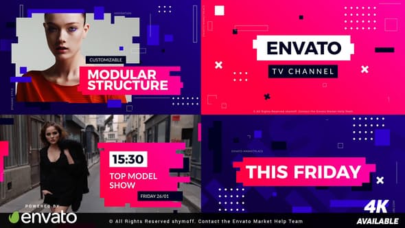 Videohive Active Glitch Broadcast Package 21228348