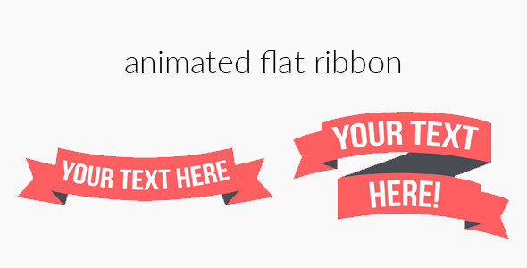 Videohive Animated Flat Ribbon 12881502