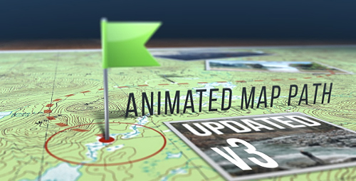 Videohive Animated Map Path v3 17511599
