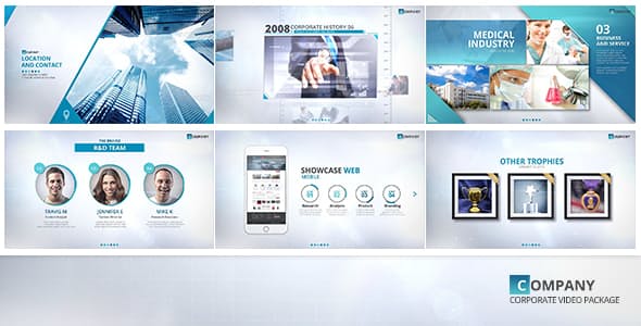 Videohive BLUE - Corporate Video Package 16048452