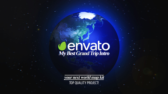 Videohive Best Grand Trip Intro World Map Kit 21674484