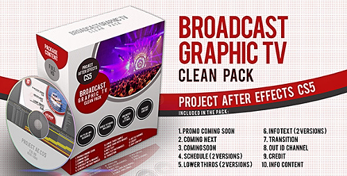 Videohive Broadcast Graphic Tv Clean Pack