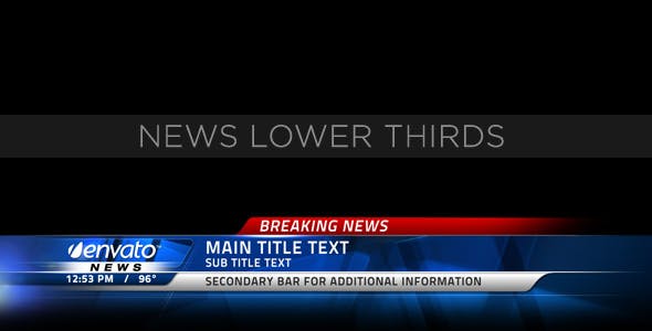 Videohive Broadcast News Lower Thirds 153156