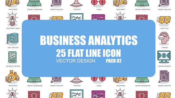 Videohive Business Analytics - Flat Animation Icons 23370329