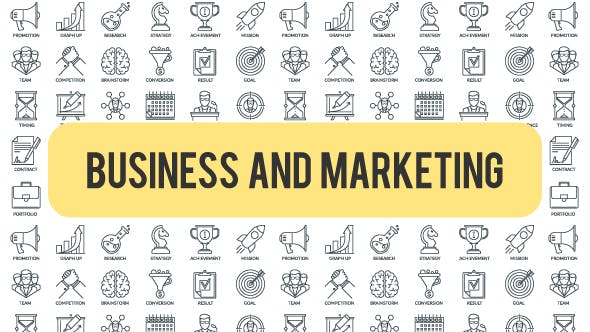 Videohive Business And Marketing - Outline Icons 21291152