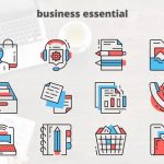 Videohive Business Essential - Thin Line Icons 23454667