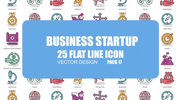 Videohive Business Startup - Flat Animation Icons 23381216