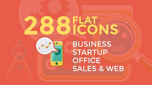 Videohive Business Startup Flat Icons 15992053